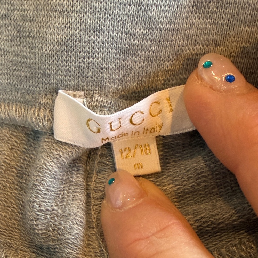 Gucci Gray Kids Jogger Pants - Picture 3 of 6